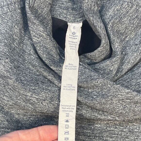 Lululemon Heathered Gray Long Sleeve Thats A Wrap Cardigan Sweater Jacket Size 6 - Picture 3 of 8